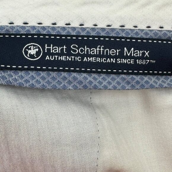 Hart Schaffner Marx Grey Flat Front Dress Pants Mens Size 38 - Picture 6 of 7